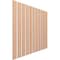 Ekena Millwork 48H x 3/8T Adjustable Wood Slat Wall Panel Kit w/ 4W Slats, Alder contains 11 Slats SWW55X48X0375AL - alternate 5